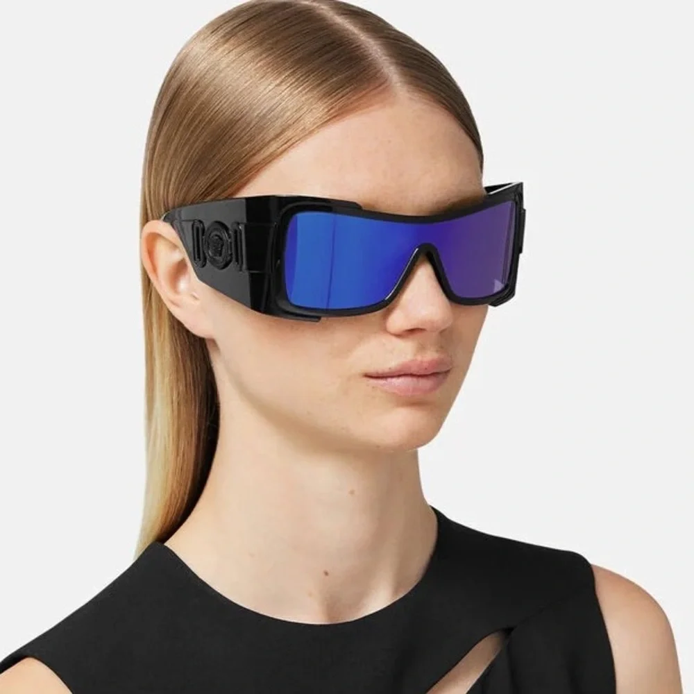NEW MAXI MEDUSA BIGGIE SHIELD SUNGLASSES VERSACE VE4451 GB1/55 UNISEX NEW